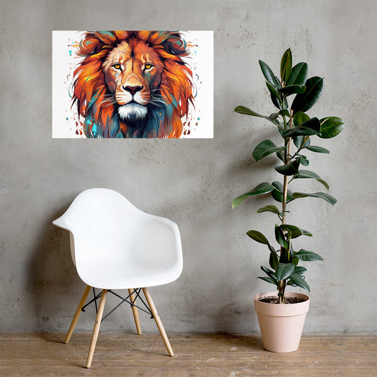 Lion Head Poster
